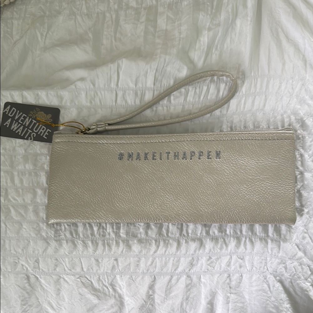Gray Wristlet Clutch